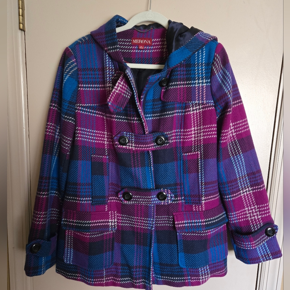 Merona Women's Plaid Jacket Size XL